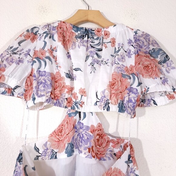 NEW Sofia The Label Ami Cottagecore Cut Out Mini Dress Floral Coquette Lolita - Picture 10 of 14